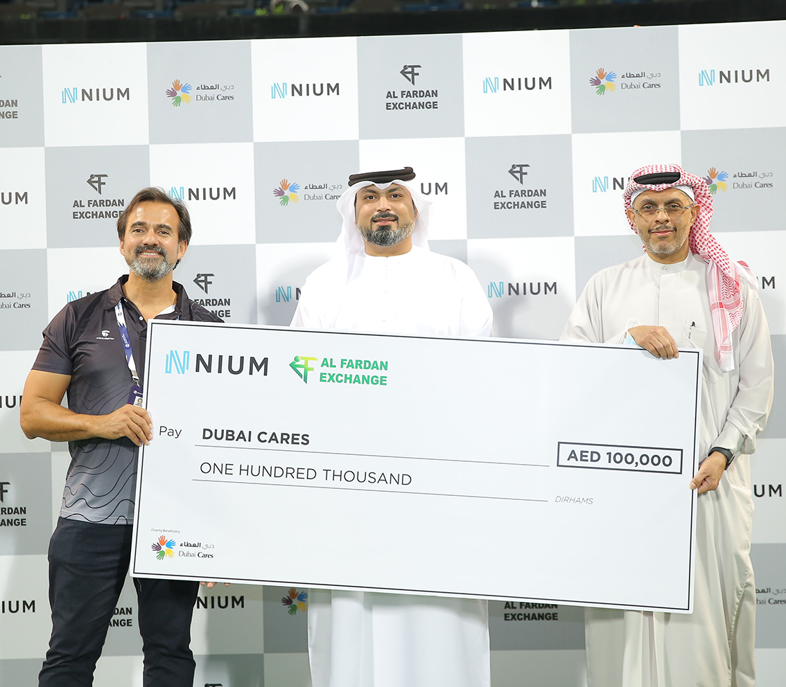 Nium and Al Fardan Exchange L.L.C. raise funds for Dubai Cares