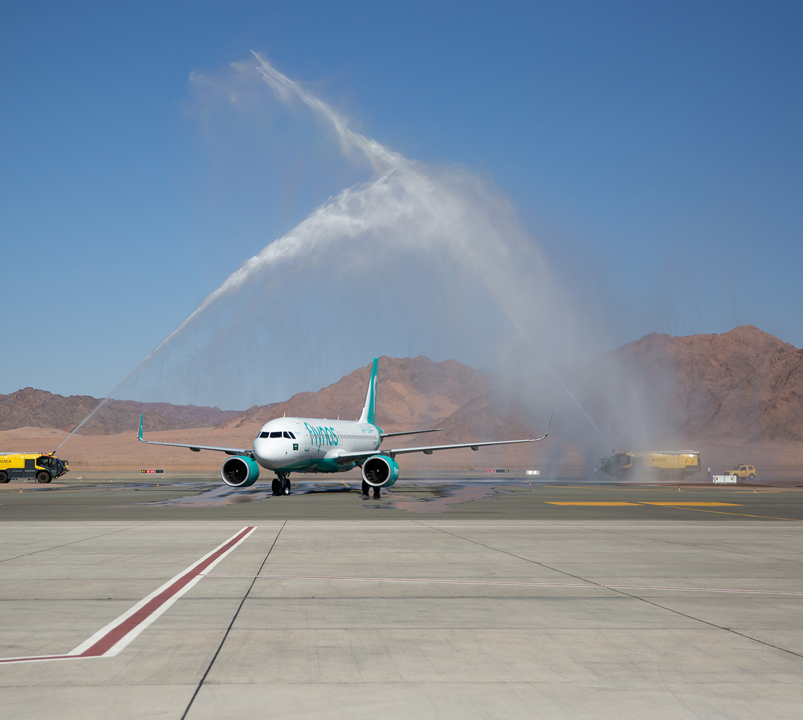 AlUla International Airport Receives the First Direct International Flight Operated by flynas
