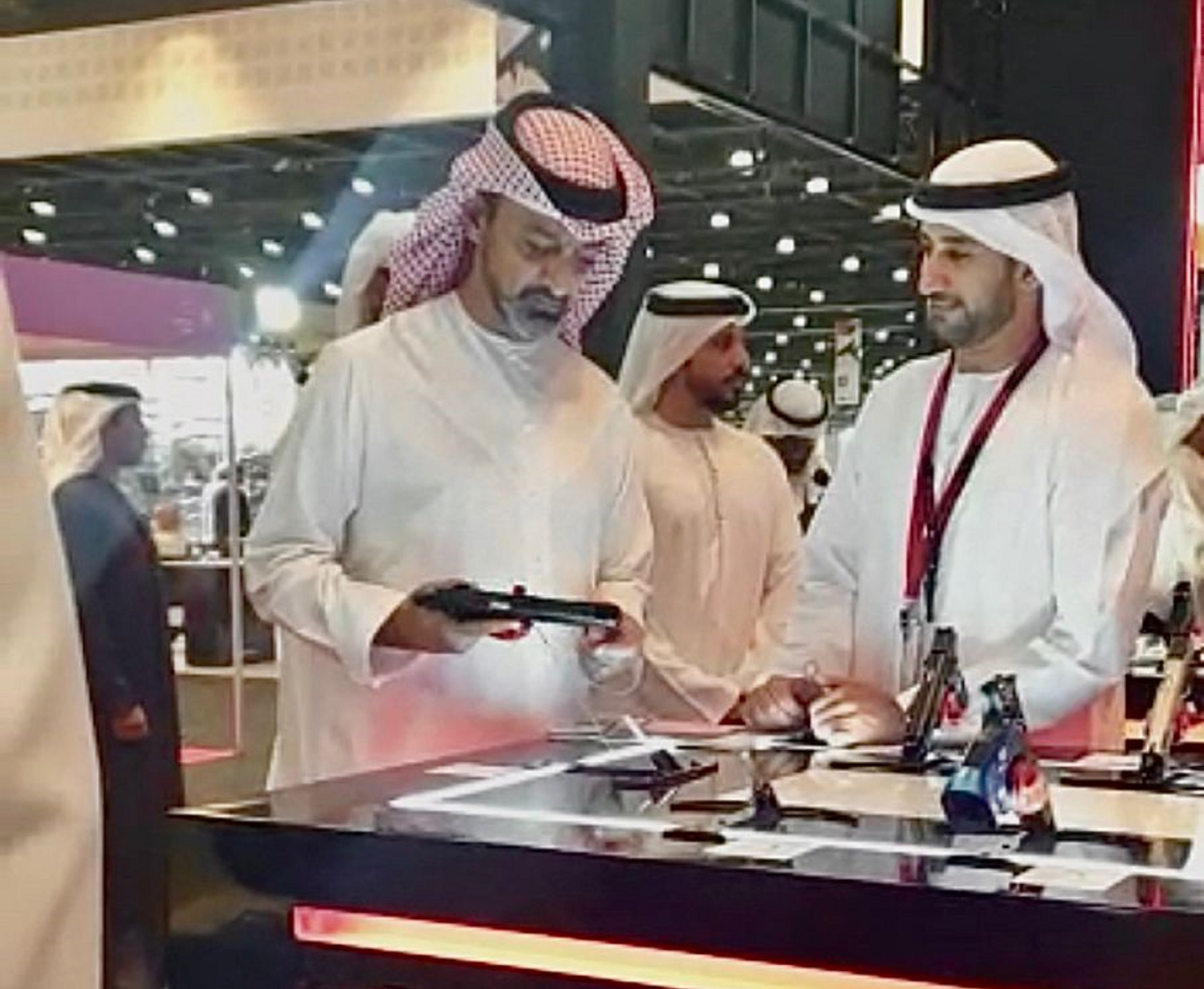 Ajman Crown Prince Came to See the Tasleeh Pavilion at the Abu Dhabi International Hunting