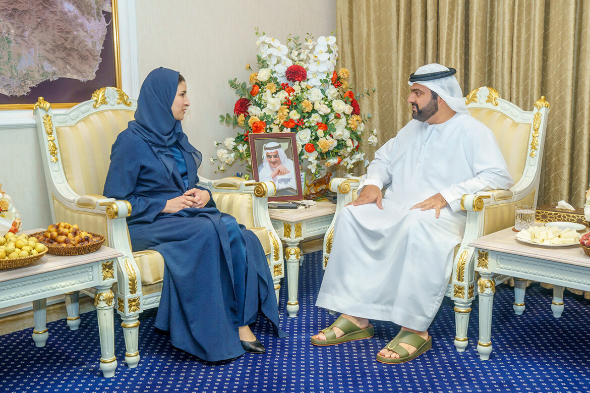 His Highness Sheikh Mohammed Al Sharqi meets with Sarah Al Amiri to explore latest initiatives in the education sector