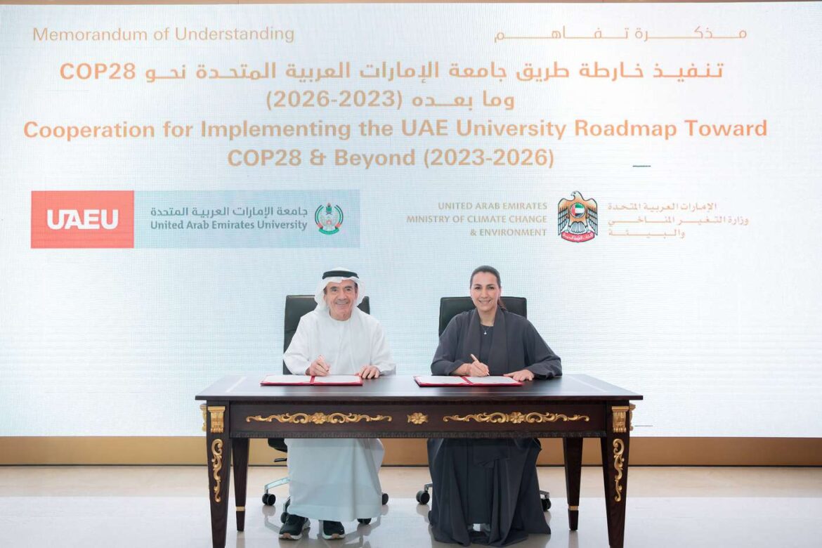 Ministry of Climate Change and Environment signs MoU with United Arab Emirates University to Implement “UAEU Roadmap to COP28 and Beyond”